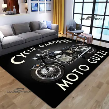 Guzzi motocykel logo vytlačené koberec Yoga mat obývacej izby, spálne, krásny koberec non-slip rohožky fotografie rekvizity darček