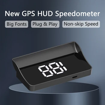 Najnovšie čelné Sklo Rýchlosť Projektor GPS HUD Pre Všetky Autá Rýchlomer 2-Farby Plug and Play Big Font Elektroniky Vozidla Príslušenstvo