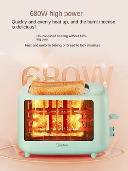 Midea Chlieb Maker - Kompaktný a Multifunkčné Raňajky Sandwich & Toast Stroj 220V