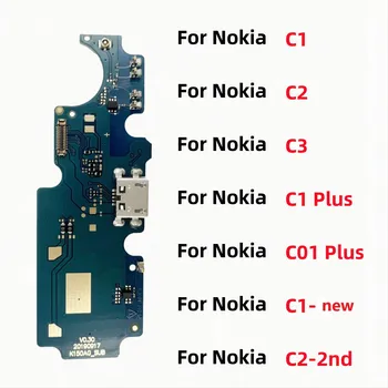 USB Nabíjací Dock Konektor Rada Nabíjací Port Flex Kábel Pre Nokia C1 Plus C2 C3 C12 C31 C1-Nové C2-2.