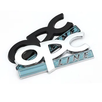 3D Kovové Čierne Strieborné Logo OPC Line Znak Prednej maske Odznak Pre Opel Zafira Astra Vectra Auto Styling Nálepky Príslušenstvo
