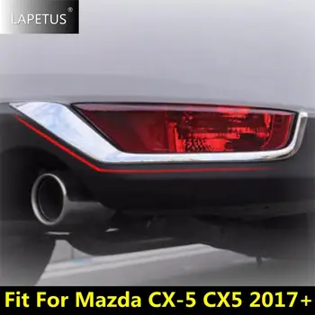 Zadné Ostrohové Nárazníka Hmlové Svetlá Žiarovky Viečka Obočie Dekor Kryt Výbava Pre Mazda CX-5 CX5 2017 - 2022 Príslušenstvo Auto Chrome Exteriéru