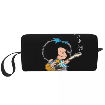 Mafalda Quino Comics make-up Taška pre Ženy Cestovné Kozmetické Organizátor Klasické Komiksu Manga Skladovanie Toaletné Tašky Dopp Auta Prípade