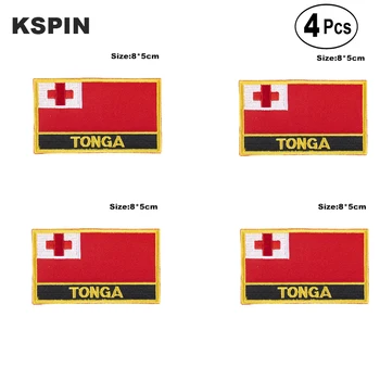 Tonga Obdĺžnikový Tvar Vlajky Žehlička na Videl na Škvrny Vyšívané Vlajkou Škvrny Národnej Vlajky Škvrny na Oblečení