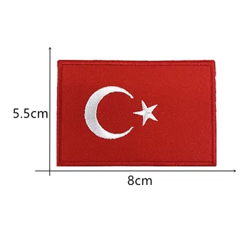 Turecké Vlajky, Turecko, Remienok Na Ruku, Vyšívané Patch Háčika A Slučky Alebo Železa Na Vyšívanie Odznak Handričkou Vojenské Morálne Prúžok