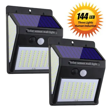 Multifunkčné LED Solárne Lampy Vonkajšie Dekorácie Slnečné Svetlo IP65 Vodeodolný Slnečným svetlom Poháňané Reflektor s Pohybovým Senzorom