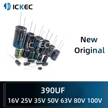Kaly Inline Elektrolytické Kondenzátory 390UF 16V 25V 35V 50 63V 80V 100V