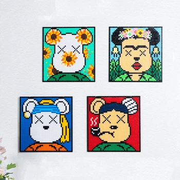 Bearbrick Micro Stavebné Bloky COS Slávne Obrazy DIY Montáž Medveď Diamond Tehla Údaje Hračky Pre Dieťa Vianočný Darček