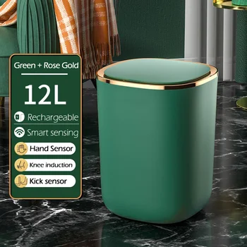 12L Smart odpadkovom Koši Koši Automatický Senzor Smetisko Senzor, Elektrické Smeti Vedro Domov Odpadky Ukladací priestor pre Kuchyňu, Kúpeľňu