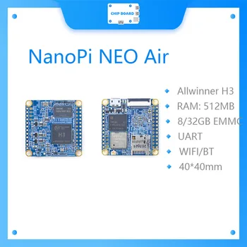 NanoPi NEO Vzduchu 512 mb RAM, WIFI & Bluetooth, 8 gb/32 gb eMMC Allwinner H3 Quad-core Cortex-A7