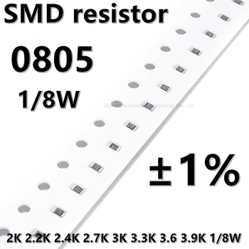 (100ks) vyššia kvalita 0805 SMD rezistora 1% 2K 2.2 K 2.4 K 2.7 K 3 K 3.3 K 3.6 3.9 K 1/8W 2.0 mm*1,2 mm