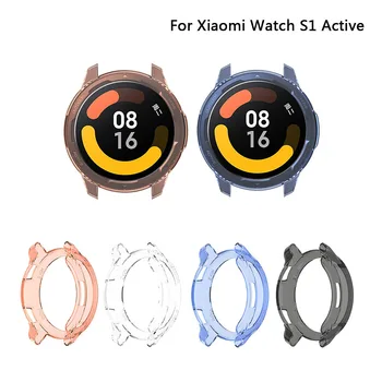 Mäkké TPU Ochranné puzdro pre Xiao Mi Pozerať S1 Aktívny / Farba 2 Smartwatch Chránič Shell Ochrana Rámu Príslušenstvo