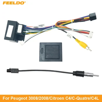 FEELDO 10Set 16-pin Auto Android Stereo Zapojenie Postroj Pre Peugeot 3008/2008/Citroen C4/C-Quatre/C4L/C3 XR/C5/DS6