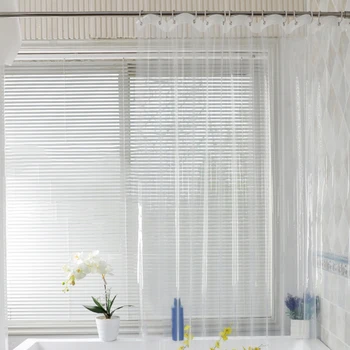 Transparentné Kúpeľni Sprchový Záves EVA Nepremokavé Sprchové Závesy Domov Životného prostredia Wc Dvere Záves Dekorácie s Háčikmi