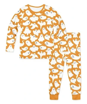 3D celého Vytlačené Boo Ducha Halloween Deti Pyžamá Rodiny Pyžamo Nastaviť halloween Pyžamo Nastaviť