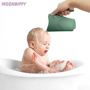 Umývanie Pohár Sprcha Umývanie Lyžice Dieťa Baby Kúpeľ Pohár Sprcha Roztomilé Žaby Tvar Baby Kúpeľ Pohár Vlasy Šampón Rinser pre Batoľatá Kúpeľ