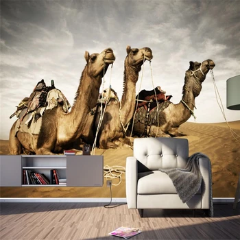 beibehang 3D camel púšť a púšť Gobi Čínsky nástenná maľba, TV joj, steny vlastné veľké nástenné zelená tapeta abstraktných de parede