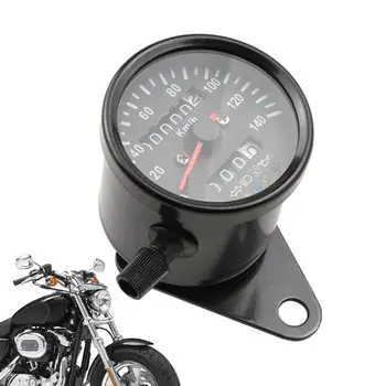 Rýchlomer Pre Motocykel Retro Nástroj Black Motocykel Rýchlomer Robustný Tachometer Rýchlomer Meter S LED Indikátor