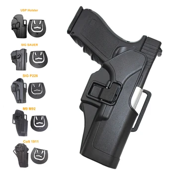 Nový Gun Puzdro Pre Glock 17 19 Beretta M9 Colt 1911 Sig Sauer P226 HK USP Airsoft Pás Puzdro Všeobecné Lov Pištole Prípade