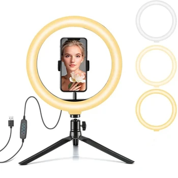 26 cm LED Selfie Krúžok Svetlo Fotografie, Video Svetlo 12 v RingLight Telefón, Stojan, Trojnožku, Vyplňte Stlmiť Svetlo Lampy Trepied Streaming