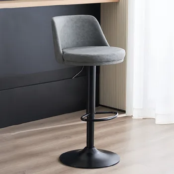 Čierna Otočný Lounge Bar Stolice Kolo Jednoduché Späť Dizajn, Otočný Nordic Stoličky Moderné Nastaviteľné Sandalye Príslušenstvo Ornament