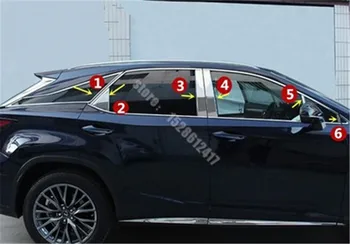 Pre Lexus rx300 rx450hL 2016-2018 Auto styling Nehrdzavejúcej ocele, predné čelné sklo výbava pásy, okno orezania pásy