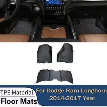 Pre Dodge Ram Longhorn 2014-2017 Auto All-Počasie Non-slip Nohy Podložky, bez Zápachu Pad Nepremokavé Zásobník Mat Interiérové Doplnky