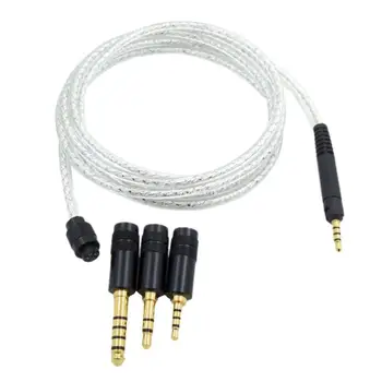 Strieborné Pozlátené Slúchadlá Kábel pre HD518 HD558 HD598 Slúchadlá Lepší Zvuk Dropship