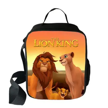 Horúce Disney Lion King Obed Tašky Študent Potravín Prenosné Izolované Obed Box Chlapci Dievčatá Cartoon Detí Školský Obed Tašky Darček