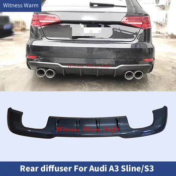 pre 2017 2018 2019 Audi A3 Sportback Hatchback Sline Šport Nárazníka Difúzor S3 8v Uhlíkových Vlákien Frp Auto Zadný Spojler Nárazníka Pery