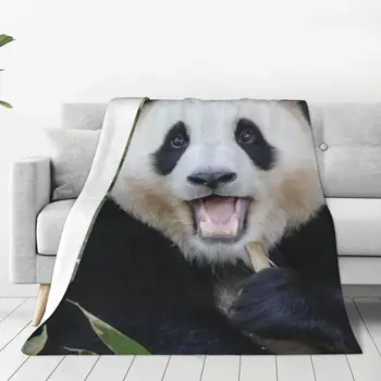 FuBao Fu Panda Bao Deka Ľahký Priedušný Hypoalergénne Hodiť Deky pre Jednoduchú Starostlivosť o Stroj Izba Dekor