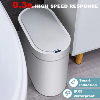 7L Automatický Senzor Koša Elektronické Inteligentná Domácnosť, Kúpeľňa, Wc Nepremokavé Úzke Smetisko Kuchyňa Indukčné Kôš na Odpadky