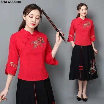 čínske ženské tradičné šaty v štýle oblečenie žien, Čínskej, blúzky, šaty, čínština tradičná čínština oblečenie výšivky