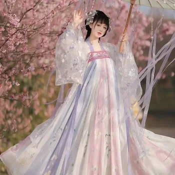 Hanfu Ženy Čínskej Tradičnej Cosplay Kostým Víla Starobylej Piesne Dynastie Hanfu Šaty Tanečné Šaty Plus Veľkosť XL