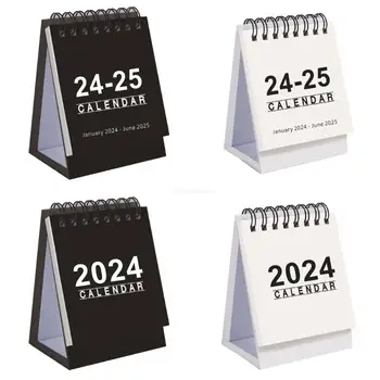 2024 Mini Stolový Kalendár na Darček a Domáce Dekorácie Hrubý Papier Rozhodol Bloky Stolový Kalendár Mesačný Prehľad Dropship