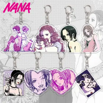 Nana Anime Keychains Kawaii Cartoon Akryl Keychain Roztomilý Auto Keyring Batoh Príslušenstvo Mince Kabelku Prívesok Narodeninám