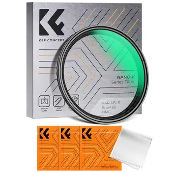 K&F Koncept 82mm Star Filter 4-8 Bodov Premennej Starburst Filter 18 Vrstva Náteru Ultra Slim Optického Skla s Čistiace Utierky