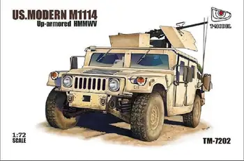 T-Model 1/72 TM-7202 NÁS Moderné M1114 Up-Obrnené HMMWV w/GPK Veži Model Auta
