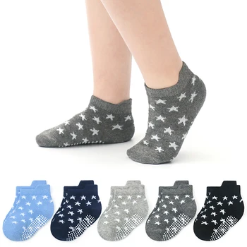 6 Párov, Detí, Anti-slip Loď Ponožky Kawaii Hviezdy Priedušnej Bavlny Dieťa, Batoľa Ponožky Chlapci Dievčatá Trampolína Ponožky Pre 0-8 Rok