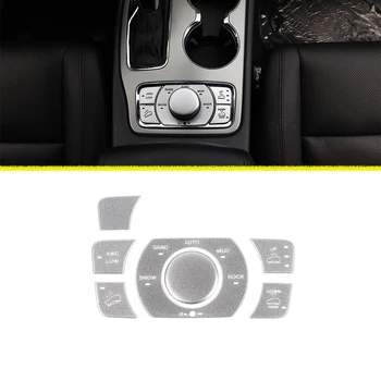 na Jeep Grand Cherokee na roky 2011-2020 4WD Štyroch Kolies Ovládacie Tlačidlo Dekorácie Kryt Súpravy Auto Interiérové Doplnky Striebro