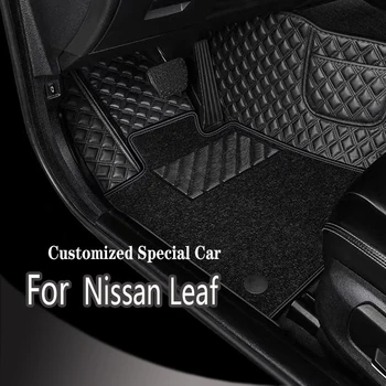 Podlahové Rohože Pre Nissan Leaf ZE0 AZE0 2011~2017 Nečistotami-odolná Auto Rohože luxusné Kožené Mat Anti-nečistoty Pad Auto Doplnky Interiéru