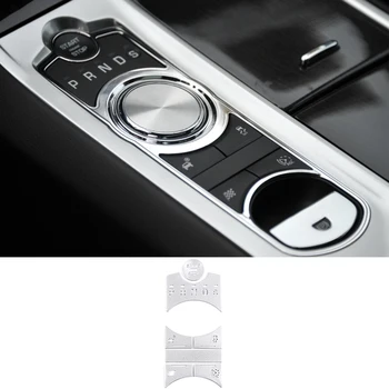 Zliatiny Auto Styling pre Jaguar XF 2012-2015 Centrálne Riadenie Prevodový Tlačidlo Dekorácie-Nálepky Strieborné Auto, Interiérové Doplnky 7 Ks