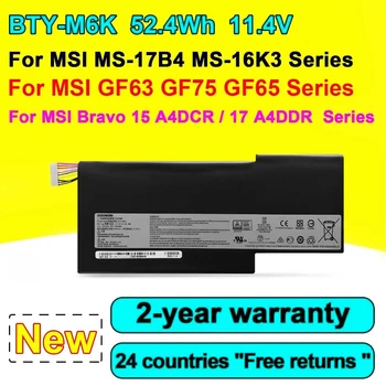 NOVÉ BTY-M6K Notebook Batéria Pre MSI MS-17B4 MS-16K3 Série GF63 Tenké 8RC / 8RD / 9SC ,GF75 Tenké 3. / 8SC / 8RD / 8RC / 8RX / 9SC