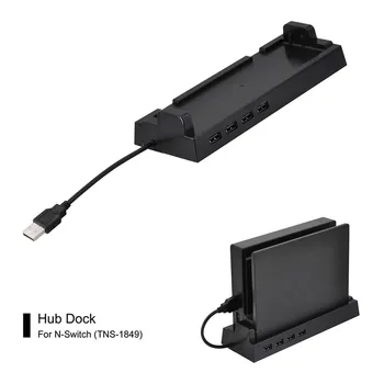OSTENT 4 USB Port Hub Dock Externé Splitter Rozšírenie Adaptér Stojan Herné Konzoly Držiaka pre Nintendo Prepínač