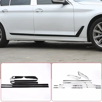 Pre BMW 5 Series G30 2018-2022 ABS Lesklý Strieborný/Balíku Bočné Dvere Sklon Bočných Dverí Tela, Tvarovanie Pásy Kryt Výbava Auto Príslušenstvo