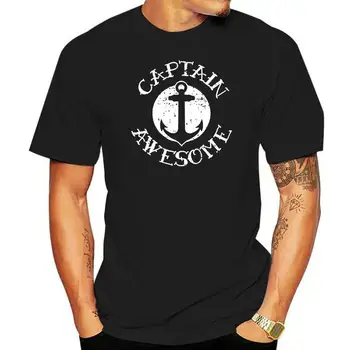 osobnosti T-shirt nové mužov Kapitán Úžasné 100% Bavlna Námorných Námorník Kotvy Darček pre mans tričko