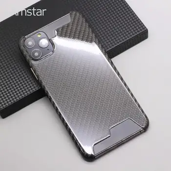 Amstar Reálne 100% Carbon Fiber Telefón puzdro pre iPhone 11 Pro Max 11 Pro Premium Ultra Tenké Čistý Uhlíkových Vlákien Ochranný Kryt