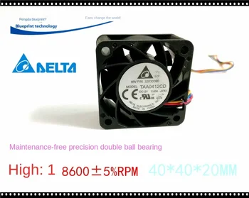 40*40*20 MM Delta Taa0412cd 4020 4cm 12V 0.60 4-Wire PWM regulácia Teploty Max Rýchlosť prúdenia Vzduchu Chladiaci Ventilátor