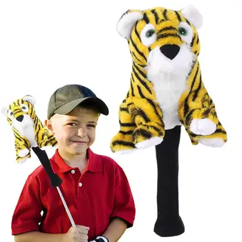 Tiger Golf Hlavy Pokrýva Roztomilý Plyšový Tiger Golf Hlavu Chránič Kryt Pre Mužov A Ženy, Golfové Príslušenstvo Jednoduché Na Inštaláciu A Odstránenie