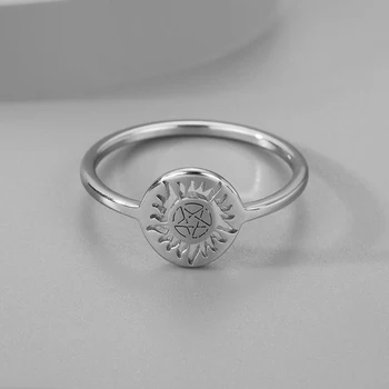 Chandler z Nehrdzavejúcej Ocele Pentagram Krúžok Amulet Výročie Krásne Šperky pre Ženy a Mužov